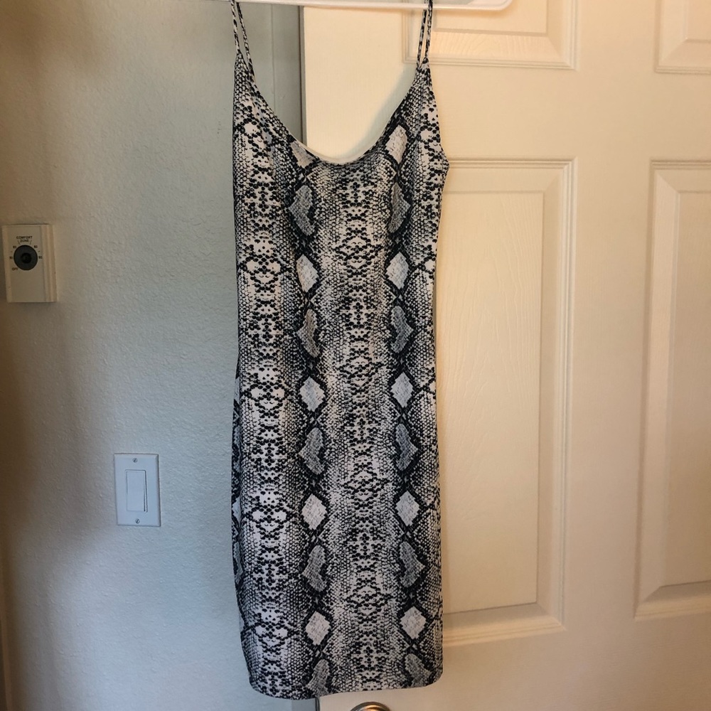 Snake skin print dress